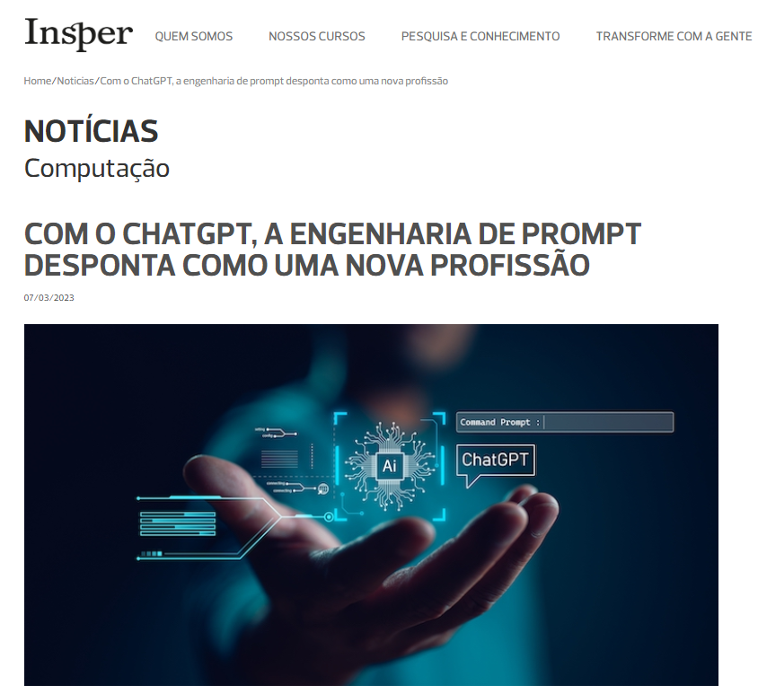 Nova profissão: engenheiro de prompt